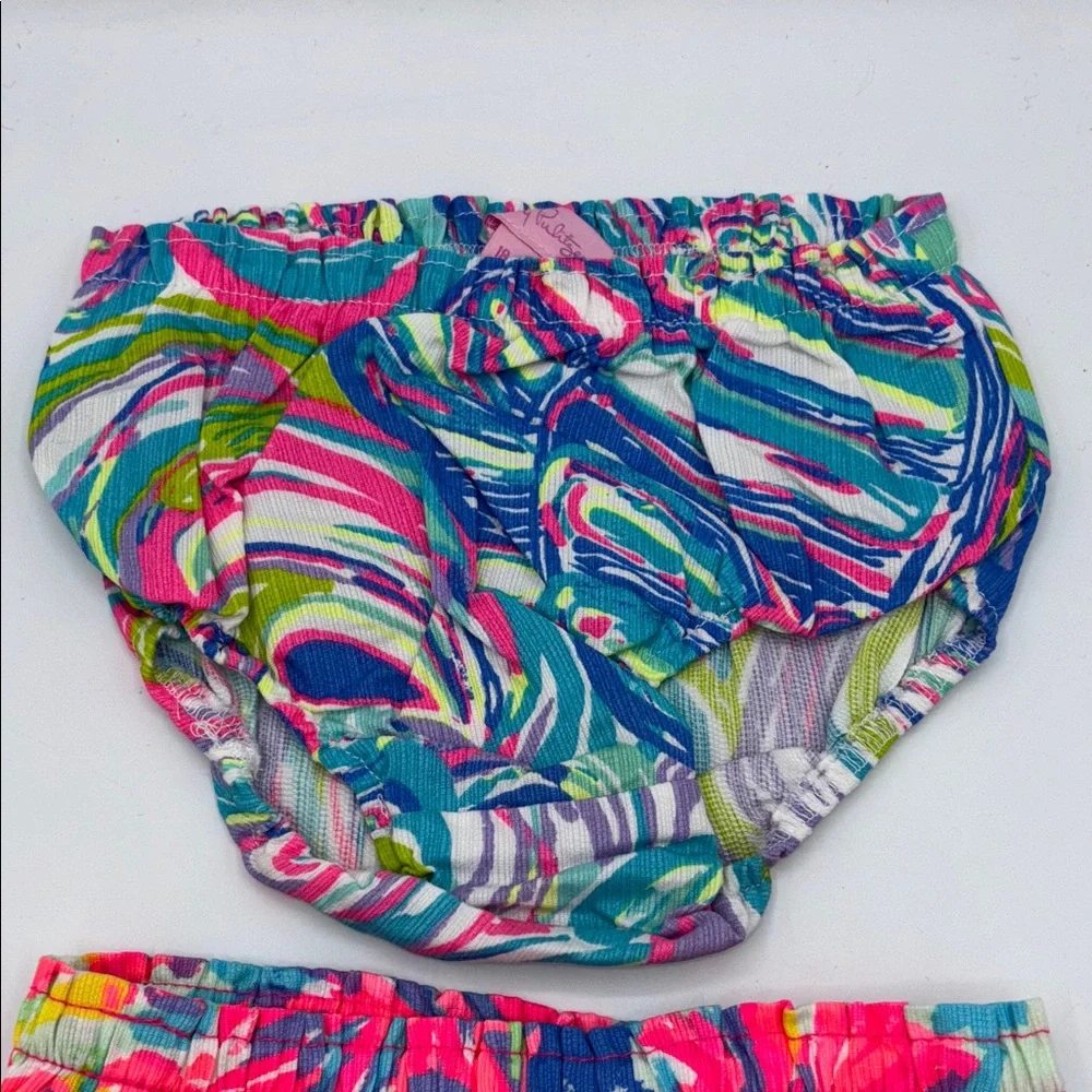 NWOT 2PC Lilly Pulitzer Vibrant Neon Infant 12-18M Diaper Covers
